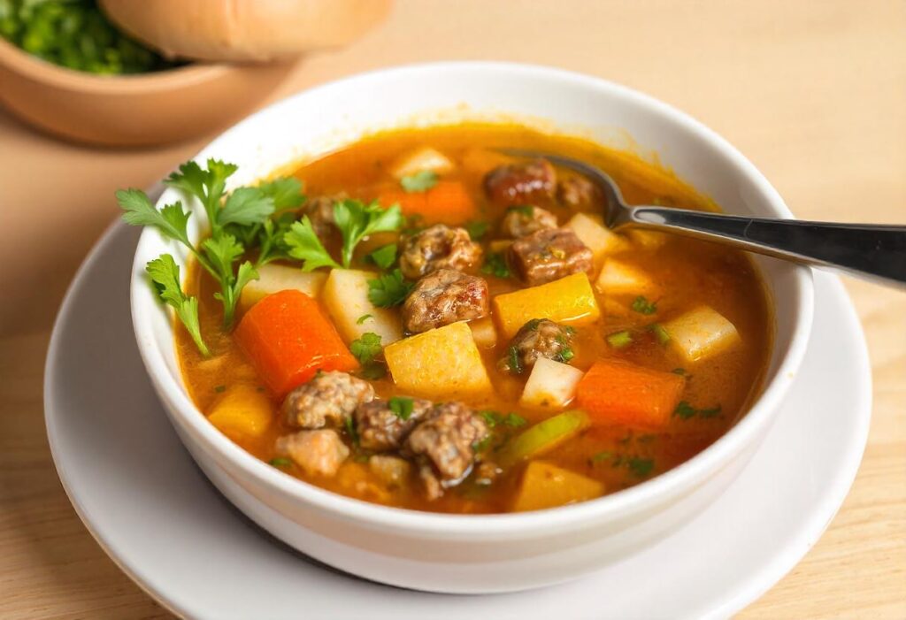 34 hamburger vegetable soup 2