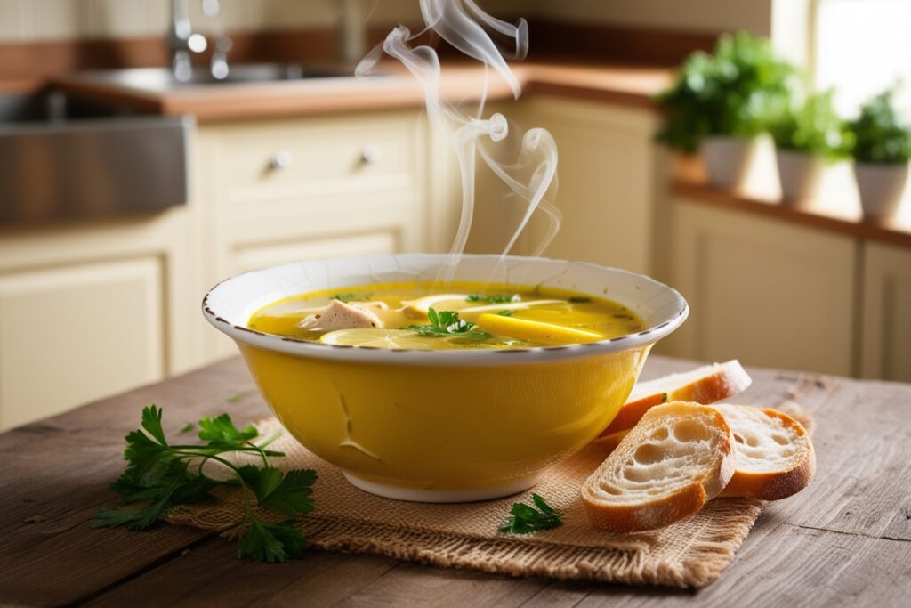 lemon chicken soup